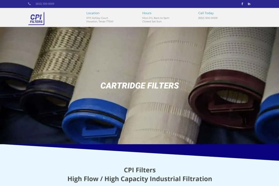 CPI Filters by John Largen & Associates